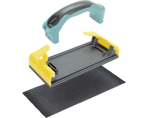 Ponceuse manuelle Wolfcraft avec poignée et grille abrasive