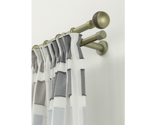 Double tringle à rideaux avec rideau