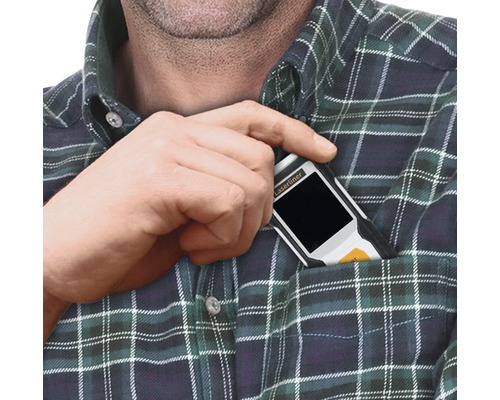 Télémètre laser Laserliner dans la poche de chemise