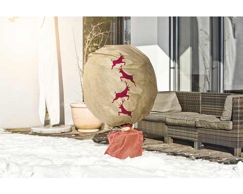 Housse de protection des plantes avec motif de cerf dans le jardin d''hiver