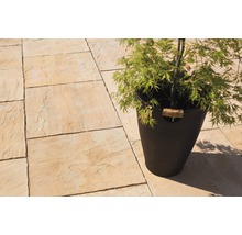 Dalle de terrasse en béton India sable du désert multiformat épaisseur 4 cm (1 pal = 9,72 m² pour 6 kits de 1,62 m²)
