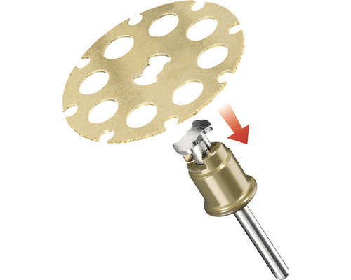 Disque à tronçonner diamant et porte-outil pour perceuse