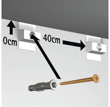 Système de suspension tout-en-un Click Rail 6 m, blanc Primer-thumb-7