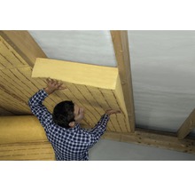 Panneau roulé en laine de verre ISOVER Integra 1-035 pour isolation entre chevrons pour toit en pente 2500 x 1200 x 260 mm-thumb-7