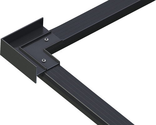 Raccord d''angle pour un profilé métallique, relié par des vis