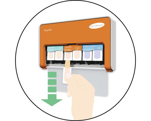 ActionMedics EasyAid Pflasterspender mit Pflasterentnahme