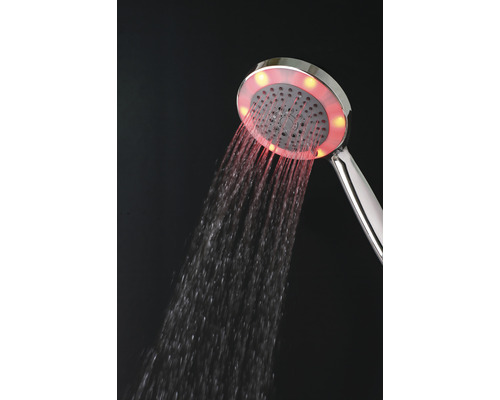 Duschkopf mit LED Beleuchtung und Wasserstrahl