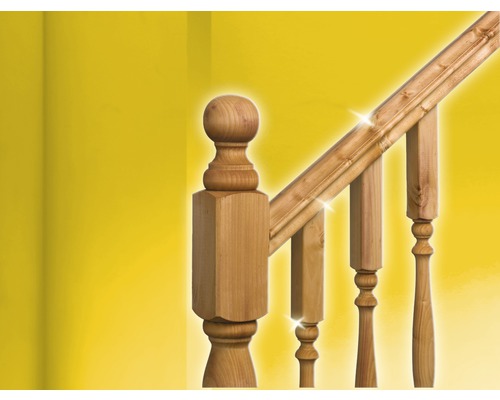 Garde-corps d''escalier en bois avec poteaux et main courante