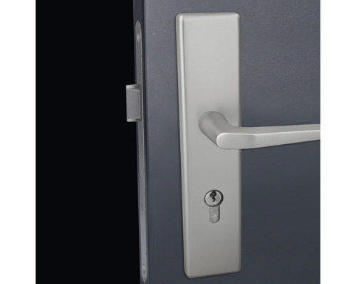 Türbeschlag mit Türgriff und Schlüsselloch