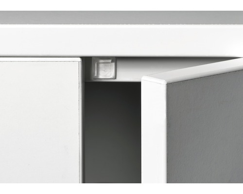 Vue détaillée d''un meuble avec porte et butée transparente