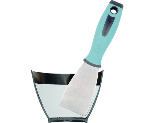 Spatule avec manche en plastique dans un gobelet de mélange