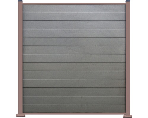 Élément de clôture avec panneaux horizontaux et cadre