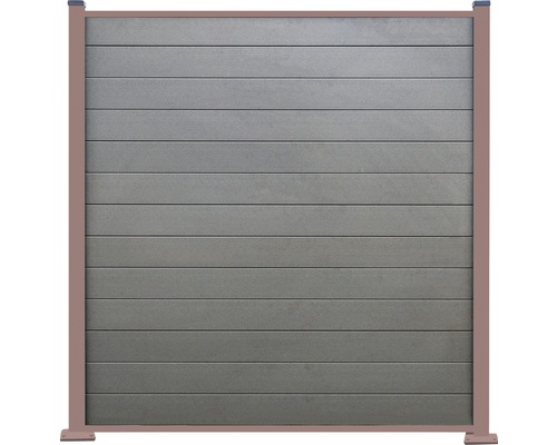 Sichtschutzzaun Element aus Kunststoff mit Rahmen