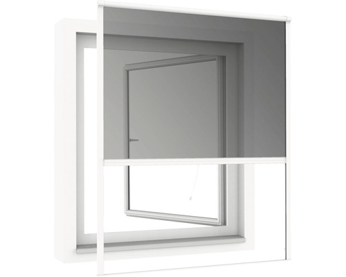 Moustiquaire enroulable sur fenêtre avec fenêtre ouverte