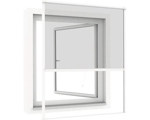 Fenêtre avec store enrouleur anti-insectes