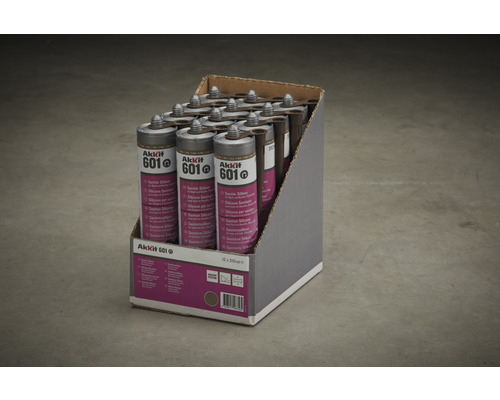 Carton de douze tubes de silicone sanitaire