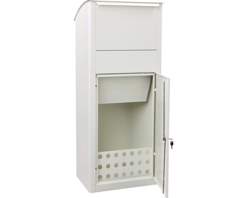 Boîte aux lettres autoportante avec porte ouverte