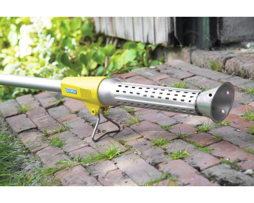 Gloria Elektro-Unkrautvernichter auf Steinplatten