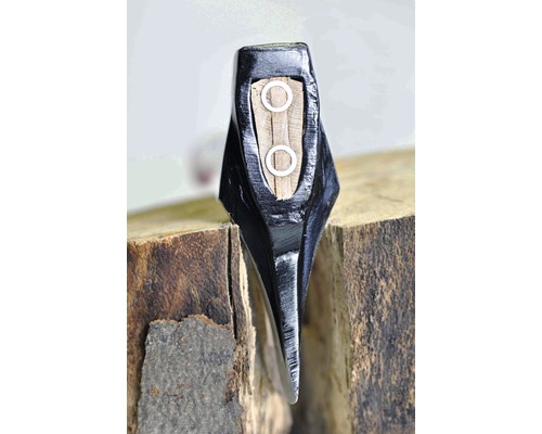 Tête de hache en acier avec cale en bois