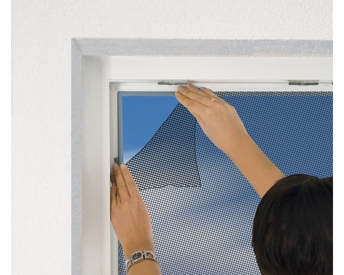 Insektenschutz-Fenster Rhino Screen ohne Bohren anthrazit 130x150 cm -  HORNBACH Luxemburg