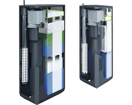 Filtre intérieur pour aquarium Juwel en coupe transversale