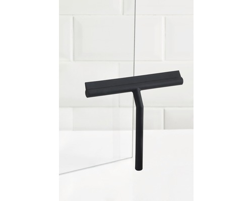 Raclette de douche avec support pour le nettoyage des vitres dans la salle de bain