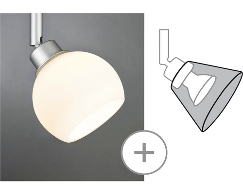 Plafonnier avec abat-jour rond et ampoule interchangeable