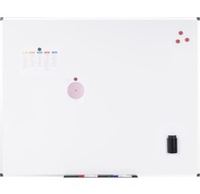Tableau blanc avec cadre alu magnétique peint 120x90 cm