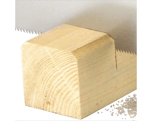 Handsäg schneit Holzstéck