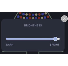 Réglage de la luminosité avec curseur de sombre à clair