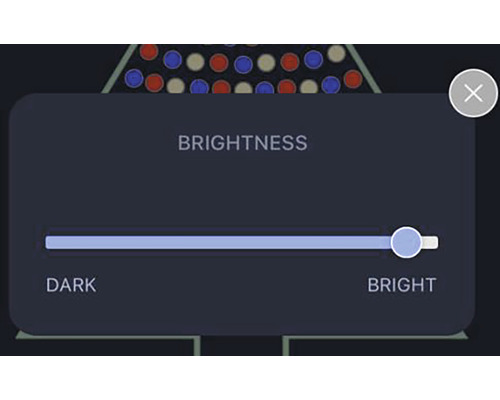 Réglage de la luminosité avec curseur de sombre à clair