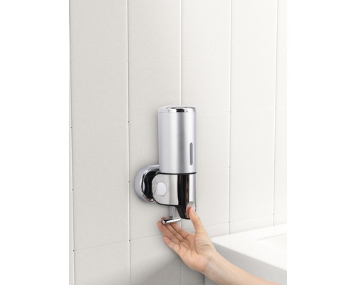 Distributeur de savon mural en métal à commande manuelle