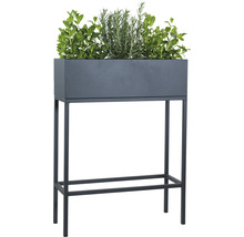 Hochbeet mit Kräutern auf Metallgestell für den Garten