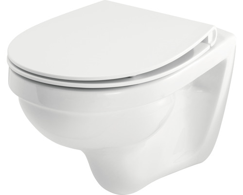 Abattant WC PRESSALIT Inspira uni blanc avec frein de chute et Lift-off