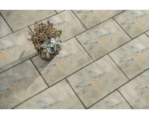 Dalle pour terrasses en béton iStone Basic calcaire coquillier 60x40x4 cm