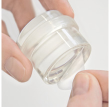 Butoir de porte Tarrox autocollant plastique transparent Ø 38x30 mm 1 pièce-thumb-4
