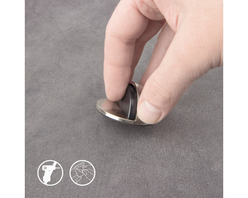 Türstopper zur Bodenmontage mit Hand