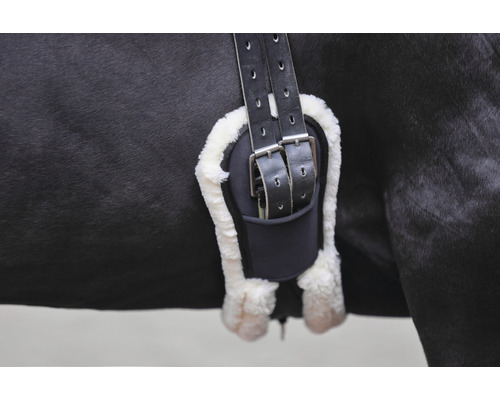 Cheval avec sangle et rembourrage en peau d''agneau
