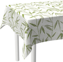 Table avec nappe à motif de bambou