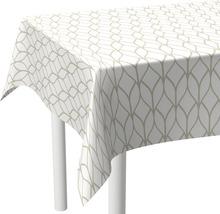 Tischdecke Style Hana weiß beige 100 x 140 cm