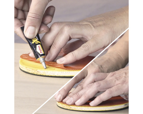 Application de colle Pattex sur une surface