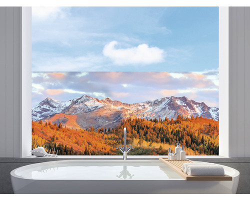 Fensterfolie Venilia Vitrostatic Indian Summer Berglandschaft 67,5 x 150 cm