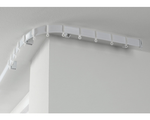 Rail de rideau flexible monté au plafond