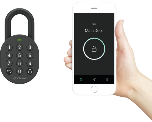 Cadenas numérique avec clavier numérique et commande par smartphone