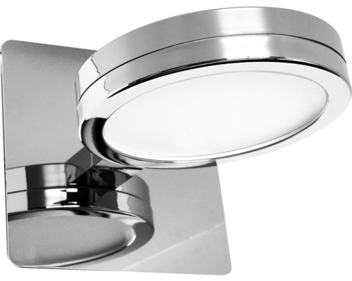 Chromfarbene Wandleuchte für Badezimmer