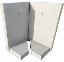 Deux éléments d''angle en béton pour le jardin