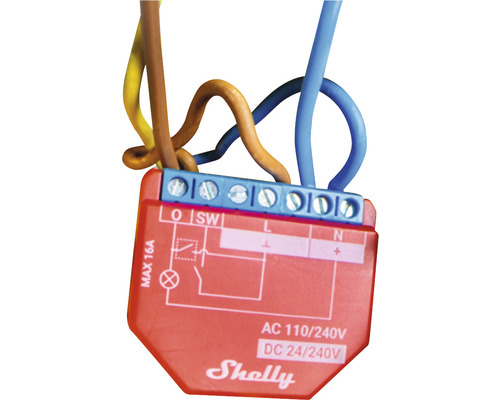 Relais Shelly avec câbles connectés