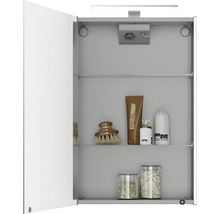 Spiegelschrank Jokey Singlealu 45 x 15,5 x 71,3 cm alufarben 1-türig LED IP 20