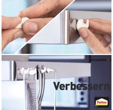 Anwendung von Klebeknete zur Befestigung von Küchenutensilien