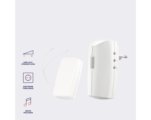 Steckdosen-Türklingel Set mit Empfänger und Sender